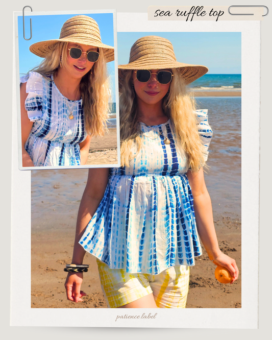 SEA RUFFLE TOP